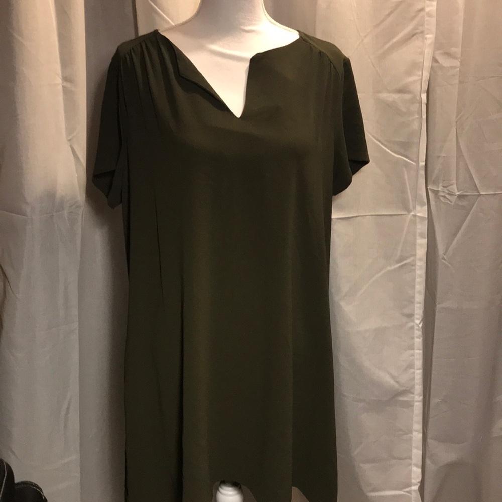 lush tunic dress olive green size xl